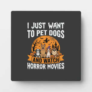 Grappige Halloween Honden Horror Films Vector Fotoplaat