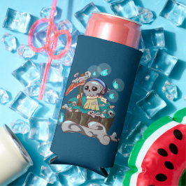 Grappige Halloween hoofdtelefoon Seltzer Blikjeskoeler