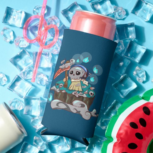 Grappige Halloween hoofdtelefoon Seltzer Blikjeskoeler (Insitu Zomer)