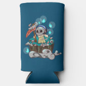 Grappige Halloween hoofdtelefoon Seltzer Blikjeskoeler (Voorkant)