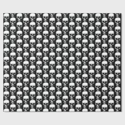 Grappige  Halloween horror schedels feestelijk Cadeaupapier (Vlak)