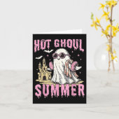 Grappige Halloween Hot Ghoul Zomer Spooky Kaart (Gele Bloem)