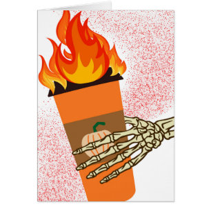 Grappige Halloween Hot Pumpkin Spice Latte