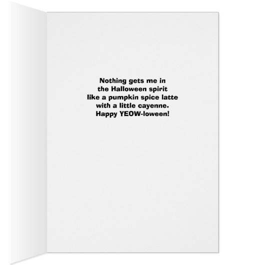 Grappige Halloween Hot Pumpkin Spice Latte (Binnen (Rechts))