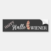 Grappige Halloween Hotdog Mummy Hallowiener Pun Bumpersticker (Voorkant)