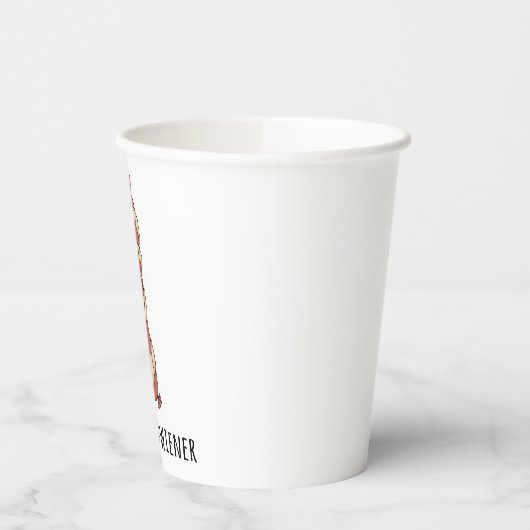 Grappige Halloween Hotdog Mummy Hallowiener Pun Papieren Bekers (Links)