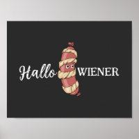 Grappige Halloween Hotdog Mummy Hallowiener Pun