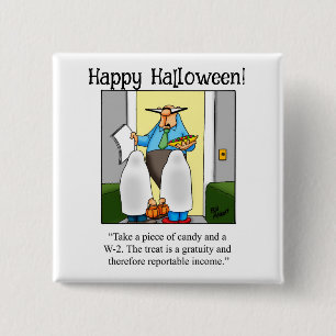 Grappige Halloween Humor Button geschenken / gunst