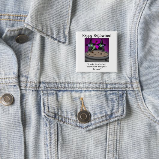 Grappige Halloween Humor Button geschenken / gunst (In situ)