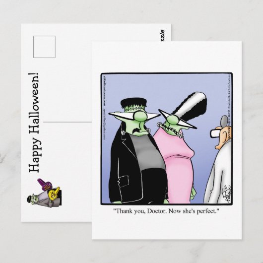 Grappige Halloween Humor Kaart (Voorkant / Achterkant)