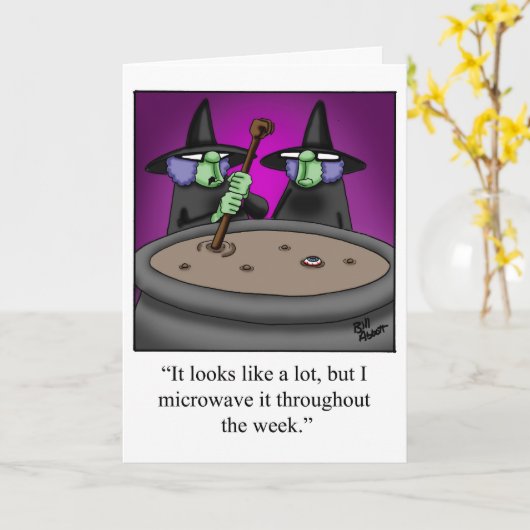 Grappige Halloween Humor Kaart Spectickles (Gele Bloem)