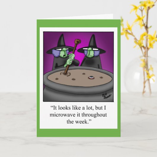 Grappige Halloween Humor Kaart Spectickles (Gele Bloem)