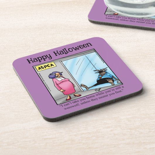 Grappige Halloween Humor Onderzetters (Linkerzijde)