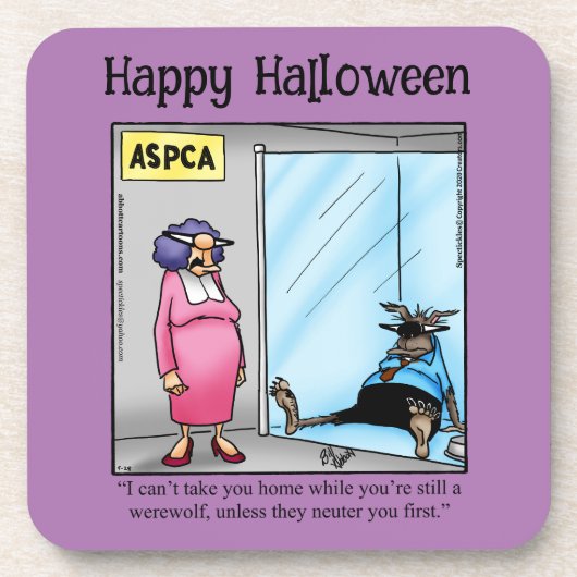 Grappige Halloween Humor Onderzetters (Voorkant)