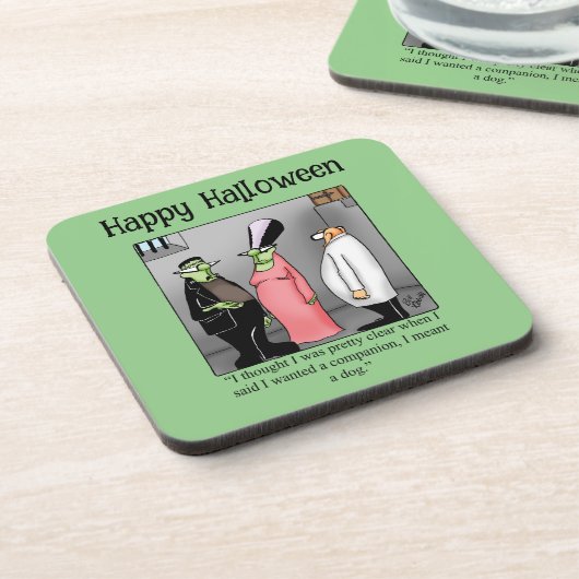 Grappige Halloween Humor Onderzetters (Linkerzijde)