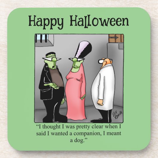 Grappige Halloween Humor Onderzetters (Voorkant)