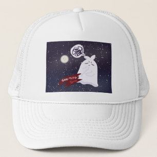 Grappige Halloween Humor Overdenkende Geest Trucker Pet