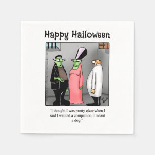 Grappige Halloween Humor Party servetten