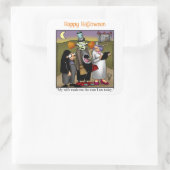 Grappige Halloween Humor Vierkante Stickers (Tas)