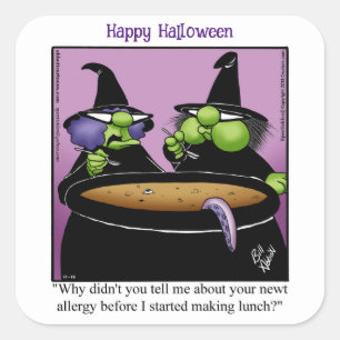 Grappige Halloween Humor Vierkante Stickers