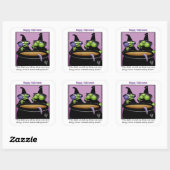 Grappige Halloween Humor Vierkante Stickers (Vel)