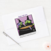 Grappige Halloween Humor Vierkante Stickers (Envelop)