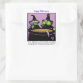 Grappige Halloween Humor Vierkante Stickers (Tas)