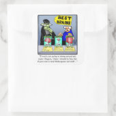 Grappige Halloween Humor Vierkante Stickers (Tas)