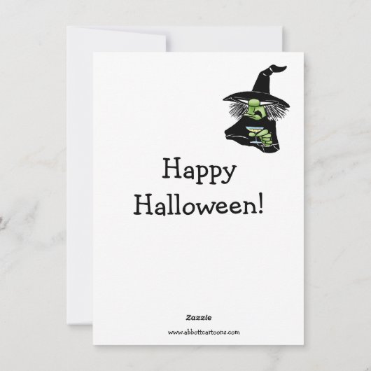 Grappige Halloween Humor Wenskaart  Feestdagenkaart (Achterkant)