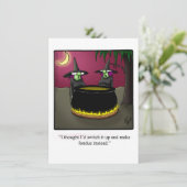 Grappige Halloween Humor Wenskaart  Feestdagenkaart (Staand voorkant)