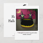 Grappige Halloween Humor Wenskaart  Feestdagenkaart (Voorkant / Achterkant)