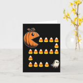 Grappige Halloween Jack O Lantaarn Pompoen Eten Ka Kaart (Gele Bloem)