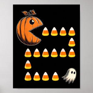 Grappige Halloween Jack O Lantaarn Pompoen Eten Ka Poster