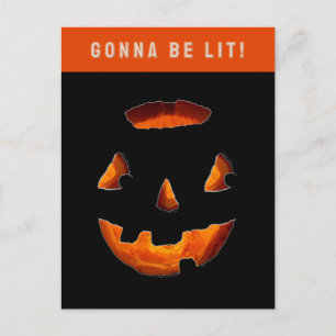Grappige Halloween Jack-o'-lantern Ansichtkaart Briefkaart