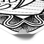 Grappige Halloween Japanse Lamp Kleurplaat Poster (Hoek)