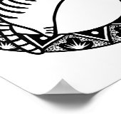 Grappige Halloween Jumping Kat Kleurplaat Poster (Hoek)