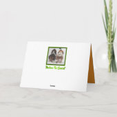 Grappige Halloween Kaart Kaart w / Basset in Pompo (Achterkant)