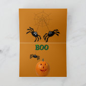 Grappige Halloween Kaart Kaart w / Basset in Pompo (Binnen)