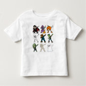 Grappige Halloween karakters dabbing Kinder Shirts (Voorkant)