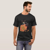 Grappige Halloween kat en pompoen T-shirt (Voorkant volledig)