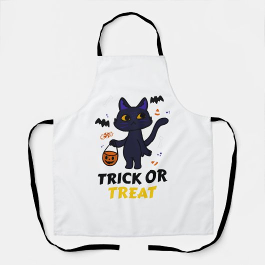Grappige Halloween kat kostuum Halloween cadeau Schort (Voorkant)