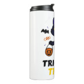 Grappige Halloween kat kostuum Halloween cadeau Thermosbeker (Gedraaid links)