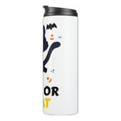 Grappige Halloween kat kostuum Halloween cadeau Thermosbeker (Geroteerd rechts)
