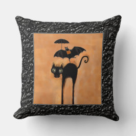 Grappige Halloween Kat Kussen