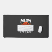 Grappige Halloween Kat Maan Silhouet Grafisch Bureaumat (Keyboard & Muis)