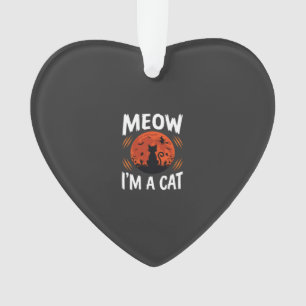 Grappige Halloween Kat Maan Silhouet Grafisch Ornament