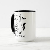 Grappige Halloween kat mok, Grappige griezelige se Mok (Voorkant links)