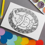 Grappige Halloween kat pop kleurplaat Poster<br><div class="desc">Grappige Halloween Cat Doll kleurplaten. Voeg je eigen tekst toe,  download of print deze,  kleur deze digitaal of handmatig in. Veel plezier!!</div>