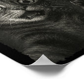 Grappige Halloween kat selfie met Soky Cat spookli Poster (Hoek)