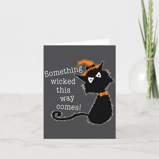 Grappige Halloween Kat - Shakespeare Macbeth Citaa Kaart (Voorkant)